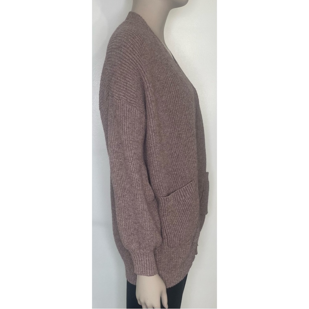 Debut Open Front Ribbed Knit Cardigan - Picture 3 of 13